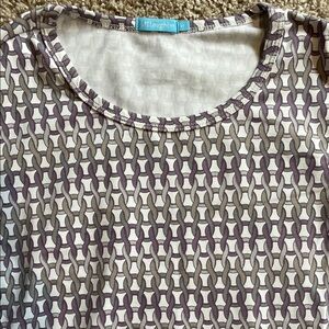 J McLaughlin Gray & Violet top, Size M, EUC